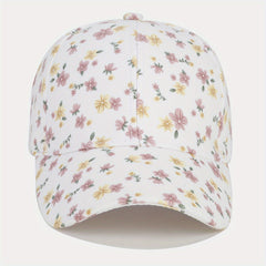 Floral Print Baseball Cap Cartoon Sun Hats Lightweight Adjustable