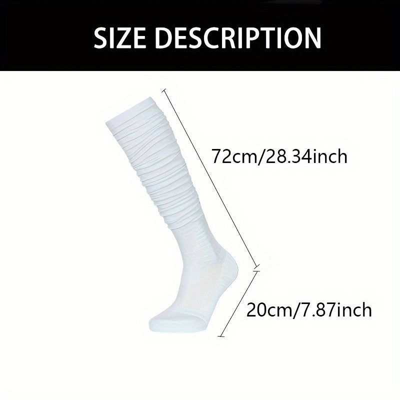 1 Pair Football Socks Pleated Over the calf Outdoor Sports Socks