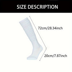 1 Pair Football Socks Pleated Over the calf Outdoor Sports Socks