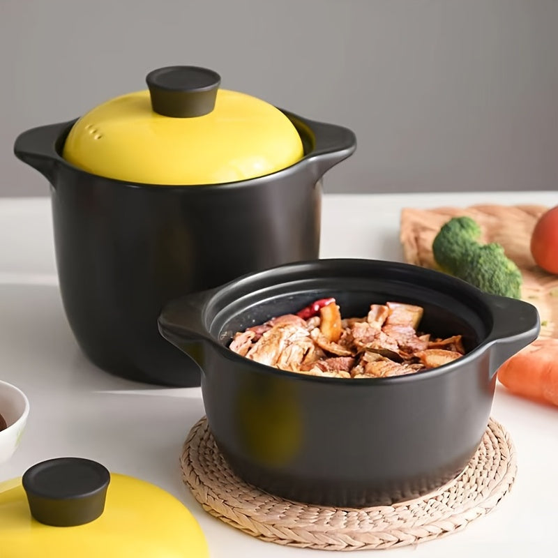 Ceramic Casserole Pot Heat Resistant Cooker Stew Cooking Pot