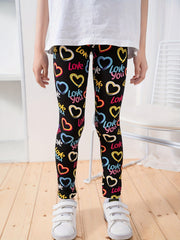 Leopard Print Girls Leggings Soft and Versatile All Seasons