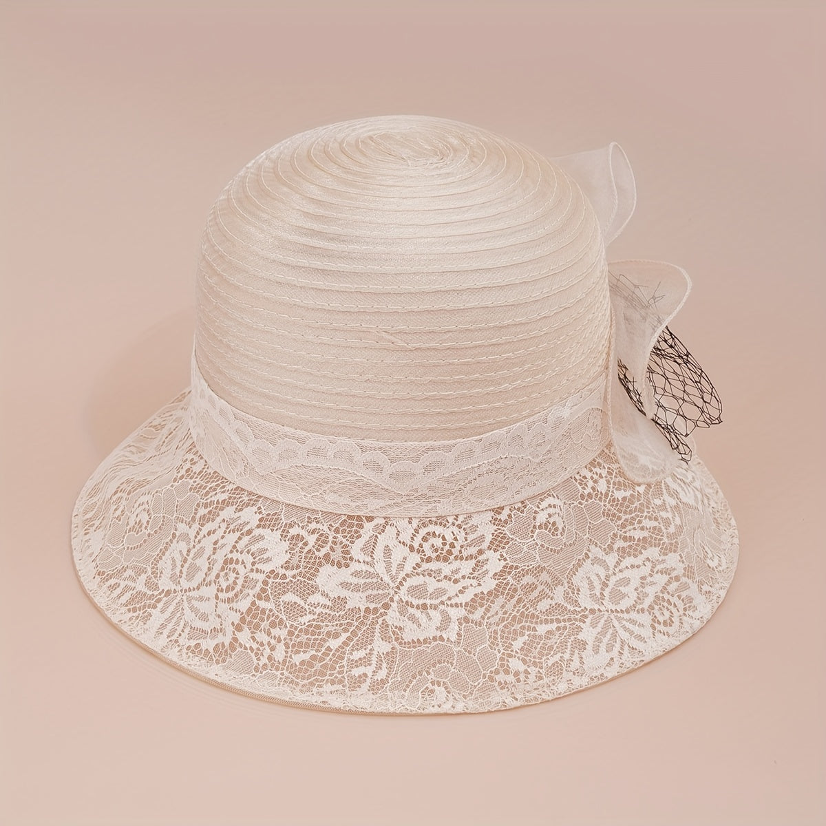 French Style Hat Summer Lace Mesh Bucket Hat Men's And Women's Retro Top Hat