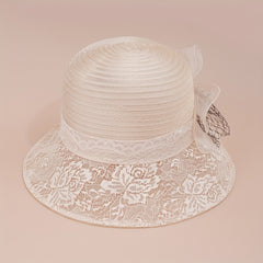 French Style Hat Summer Lace Mesh Bucket Hat Men's And Women's Retro Top Hat