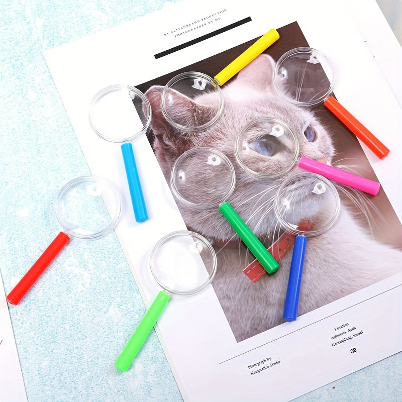 8pcs Colorful Plastic Magnifying Glasses for Kids Party Favors