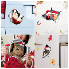 Christmas Santa Claus Car Stickers Refrigerator Stickers