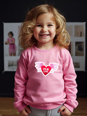 OERYUI Cupid's Heart Graphic Sweatshirt for Kids