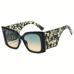 Unisex Cat Eye Sunglasses Wide Leg Large Frame