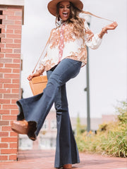 Women's High Waist Stretch Bell Bottom Jeans Retro Style