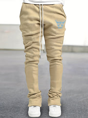 Butterfly Pattern Flared Trousers Men s Casual Stretch Street Style Joggers