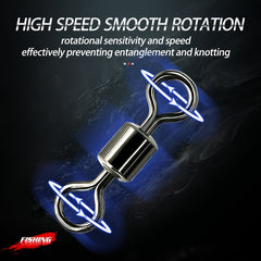 210pcs Fishing Line Connectors Bearing Swivels Accessories