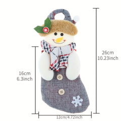 Christmas Santa Claus Socks Tree Pendant Gift Bags Holiday Party Candy Bags