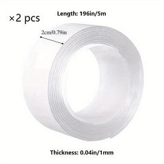 Clear Heavy Duty Double Sided Adhesive Tape Multipurpose Reusable & Removable