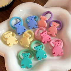 10pcs Cartoon Baby Hair Rings High Elastic Thumb Rope for Girls