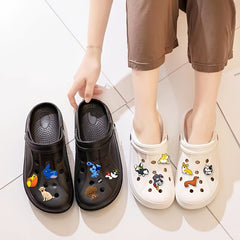 20pcs Animal Shoes Charms For Clogs Bubble Slides Sandals Dog Pattern Decor