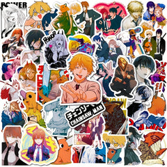 50Pcs Chainsaw Man Stickers for Skateboards Computers Guitars & More