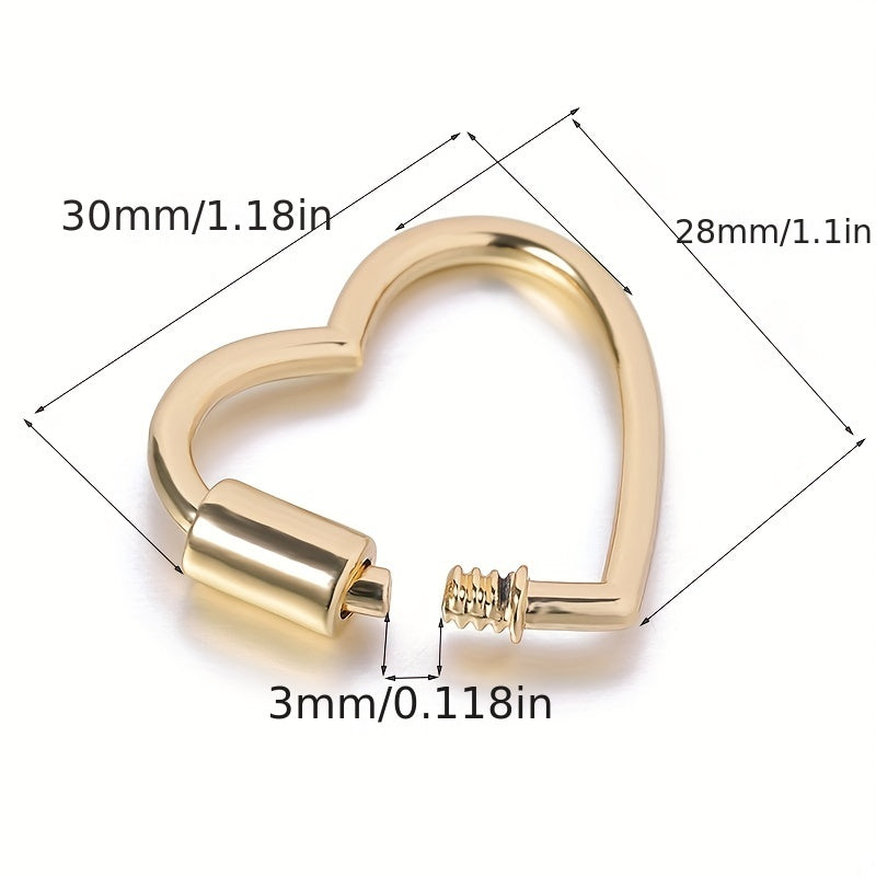Heart Shape Screw Buckle Alloy Bracelet DIY Backpack Key Ring