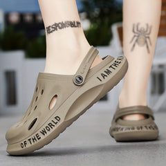 Men's Alphabet Lightweight Clogs Non Slip Garden Shoes Summer