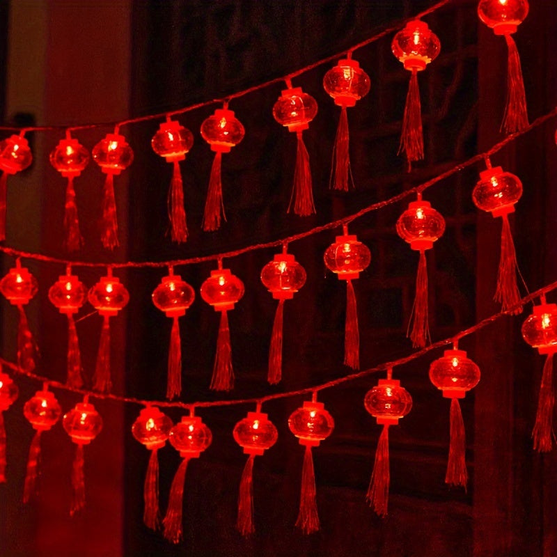 Spring Celebration Red Lanterns LED Decorative Light Strings