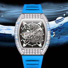 Rhinestone Studded Men's Business Watch