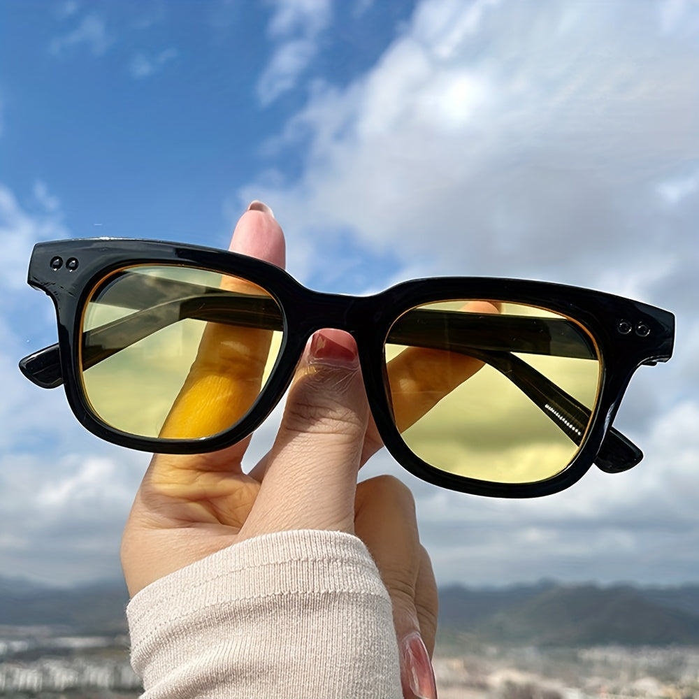 Men Women Clear Glasses Box Sunglasses Jelly Sunglasses