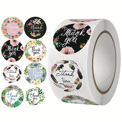 500pcs Thank You Sticker Round Labels Dragees Candy Bag Wedding Stickers