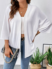 Casual 3/4 Sleeve Open Front Cardigan for Women