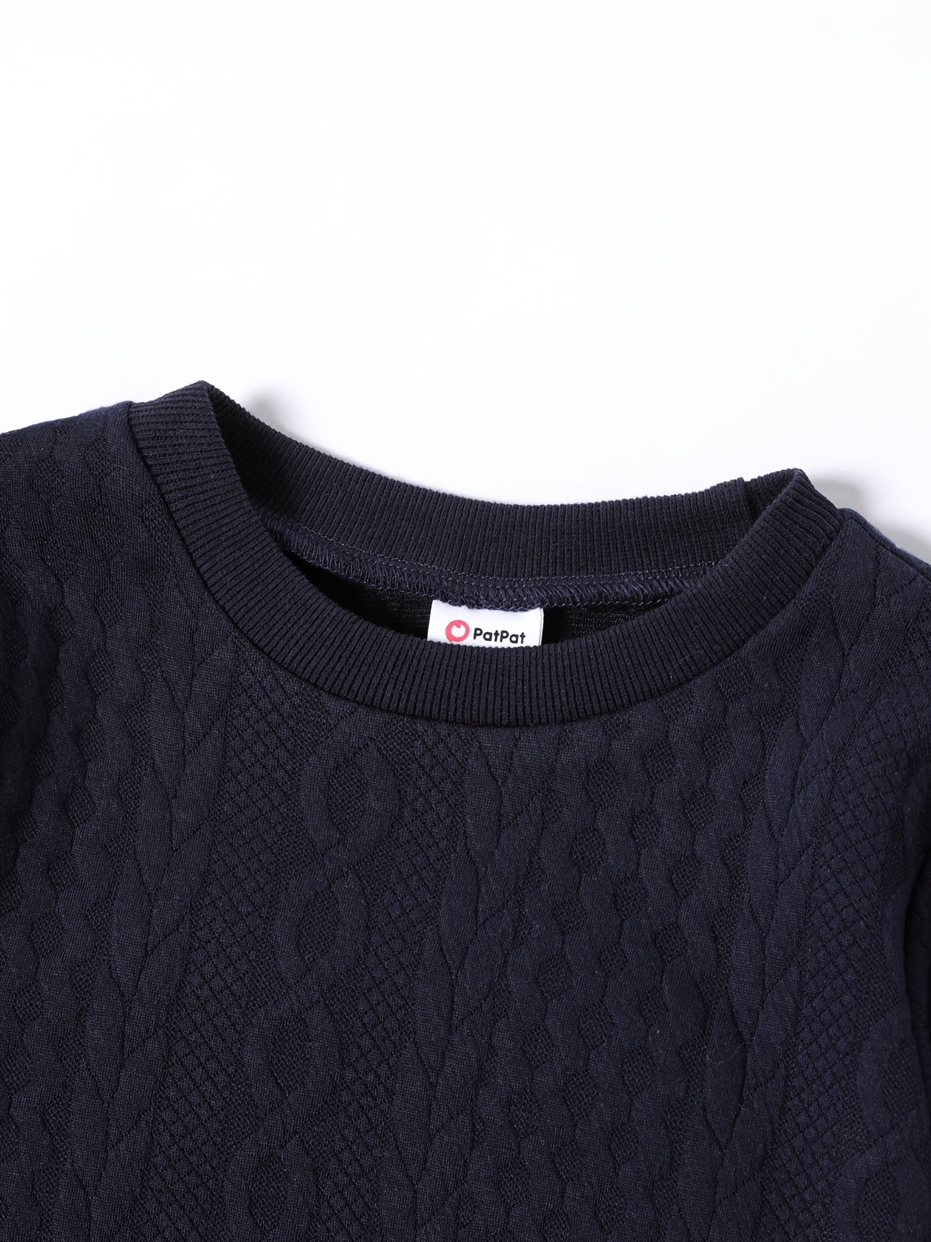 Kid Boy Casual Long Sleeve Cable Knit Sweatshirt