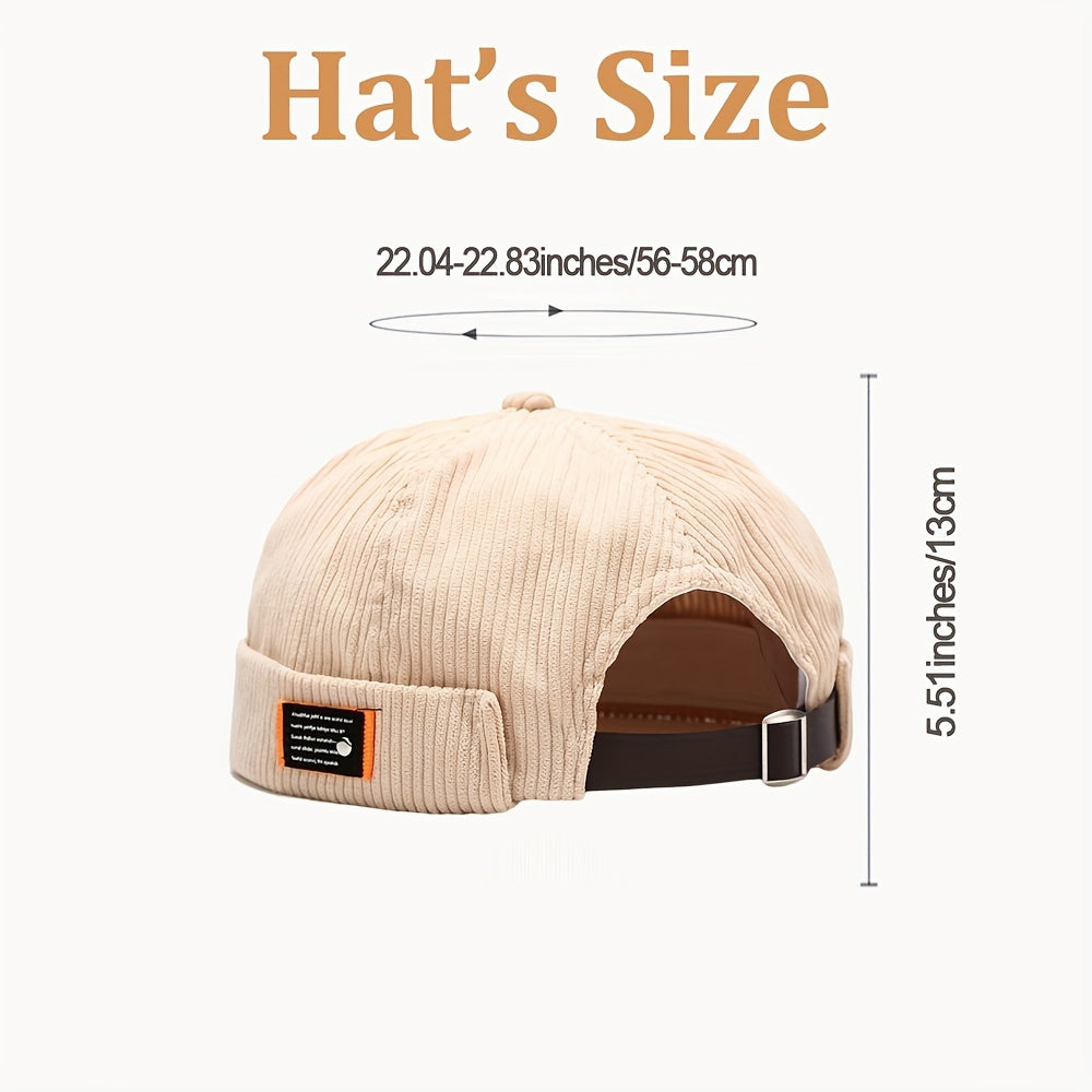 Rolled Cuff Hip Hop Beanie Hat for Men