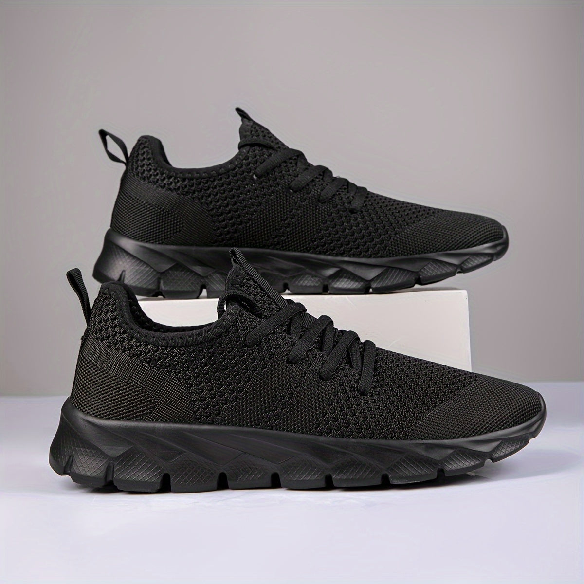 Soft Thick Sole Mesh Woven Shoes Lightweight Breathable Sneakers