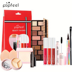 Makeup Gift Set with Brushes Eyeshadow Lipstick Concealer Powder