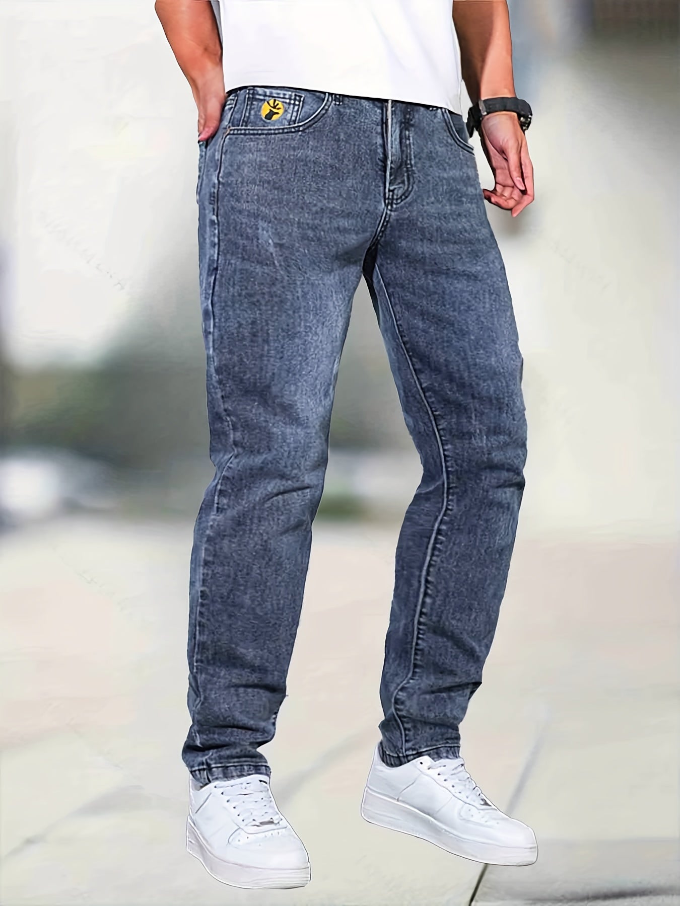 Men's Regular Denim Jeans With Pockets