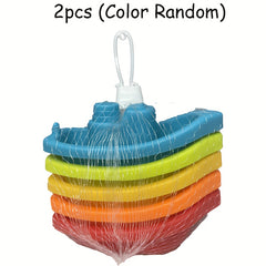Rainbow Colored Toy Boats Set