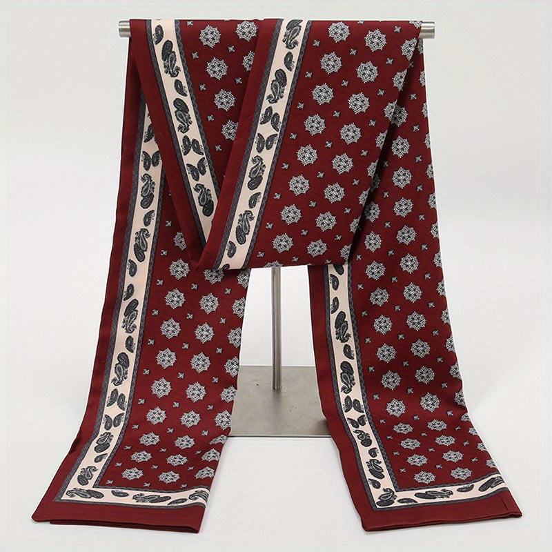 Men's Printed Double Layer Scarf