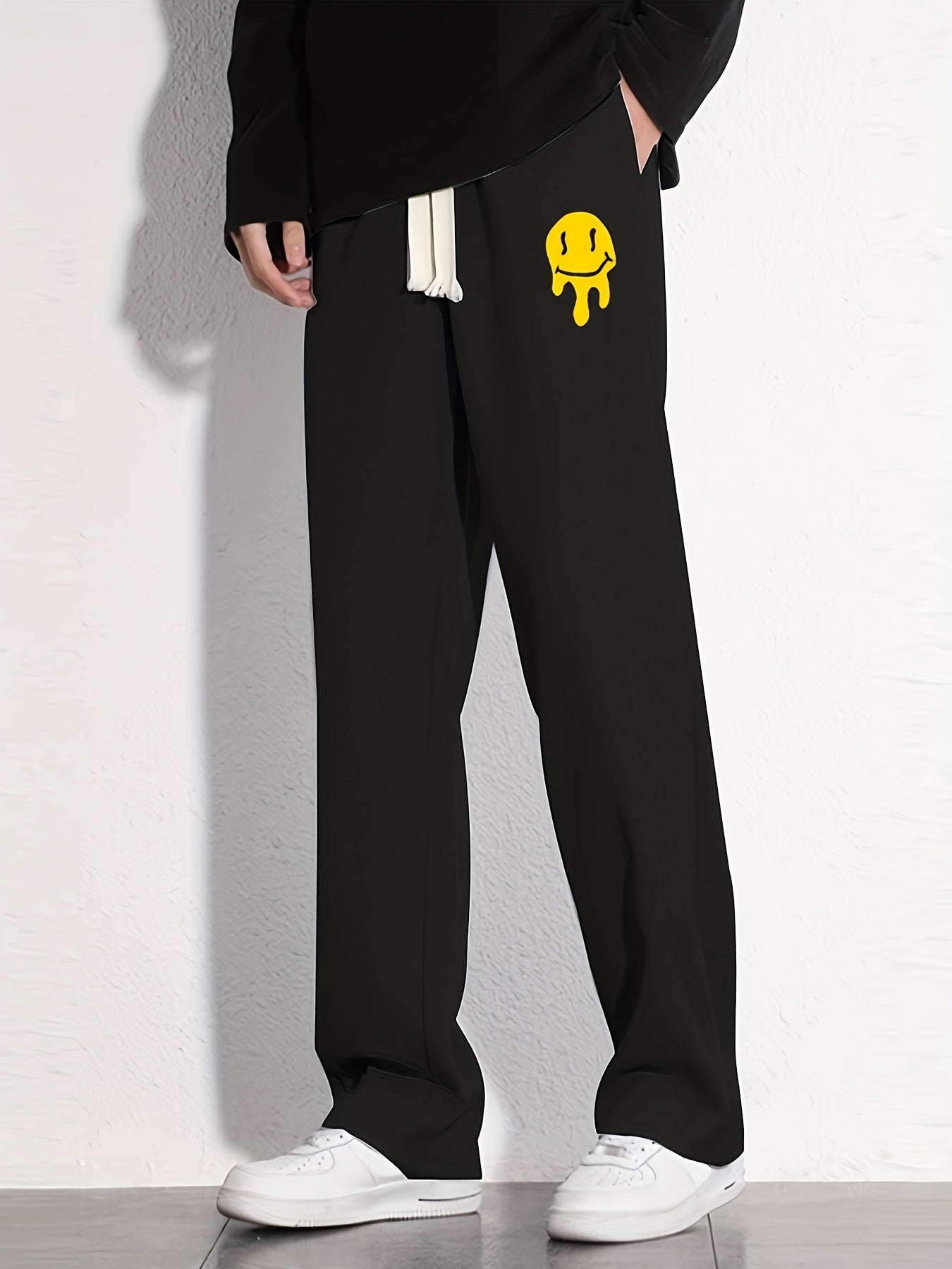 Men's Cotton Sweatpants Solid Loose Fit Stretch