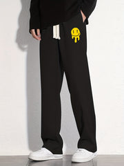Men's Cotton Sweatpants Solid Loose Fit Stretch