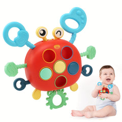 Montessori Crab Toy Toddler Sensory Travel Educational Learning Fine Motor Pull