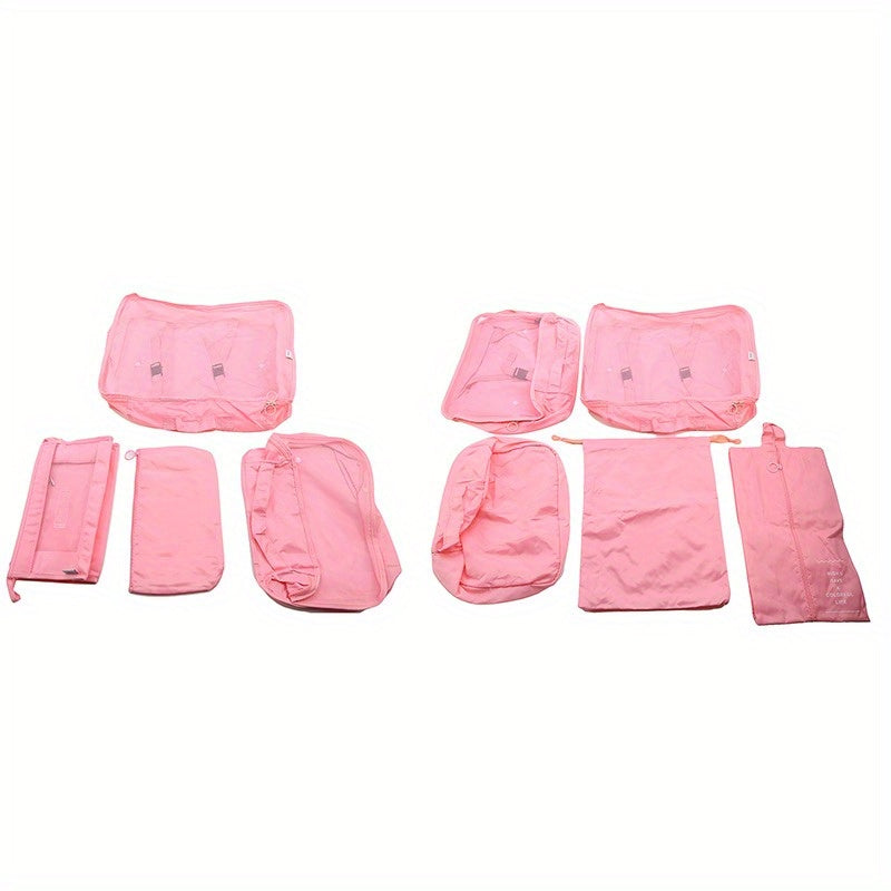 8 Pcs Solid Travel Luggage Bags Multifunctional Storage Bag Sets