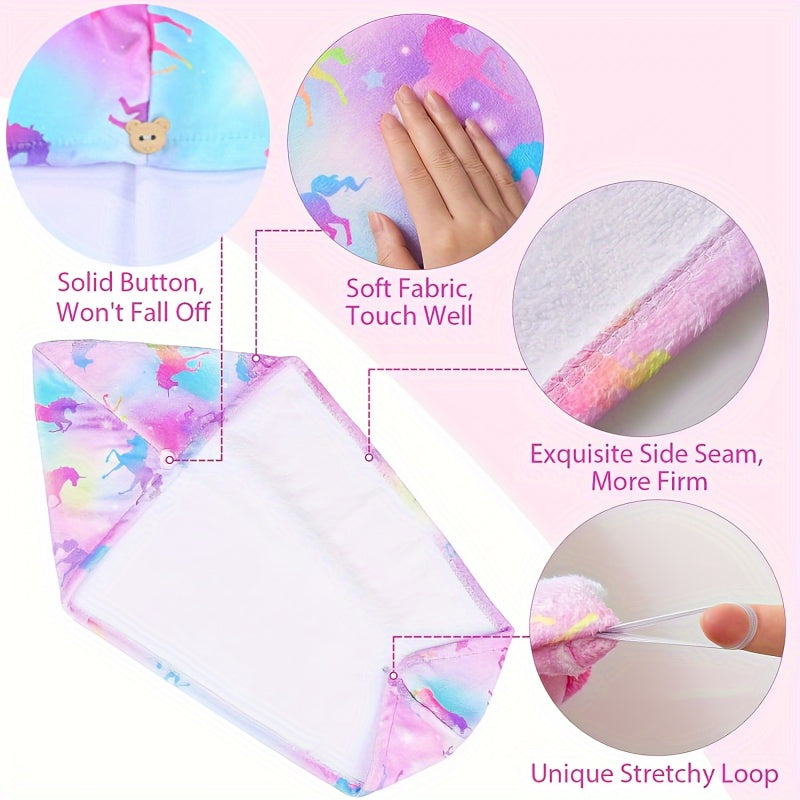 Cartoon Pattern Hair Towel Soft Drying Cap