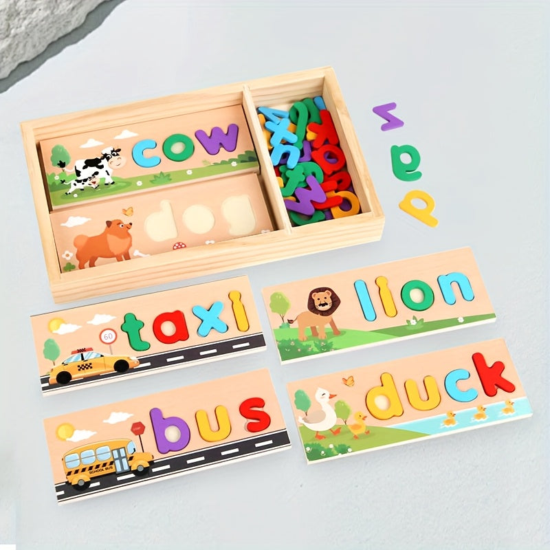 Educational Alphabet Puzzle 26pcs Numbers Word Building Teaching Toy