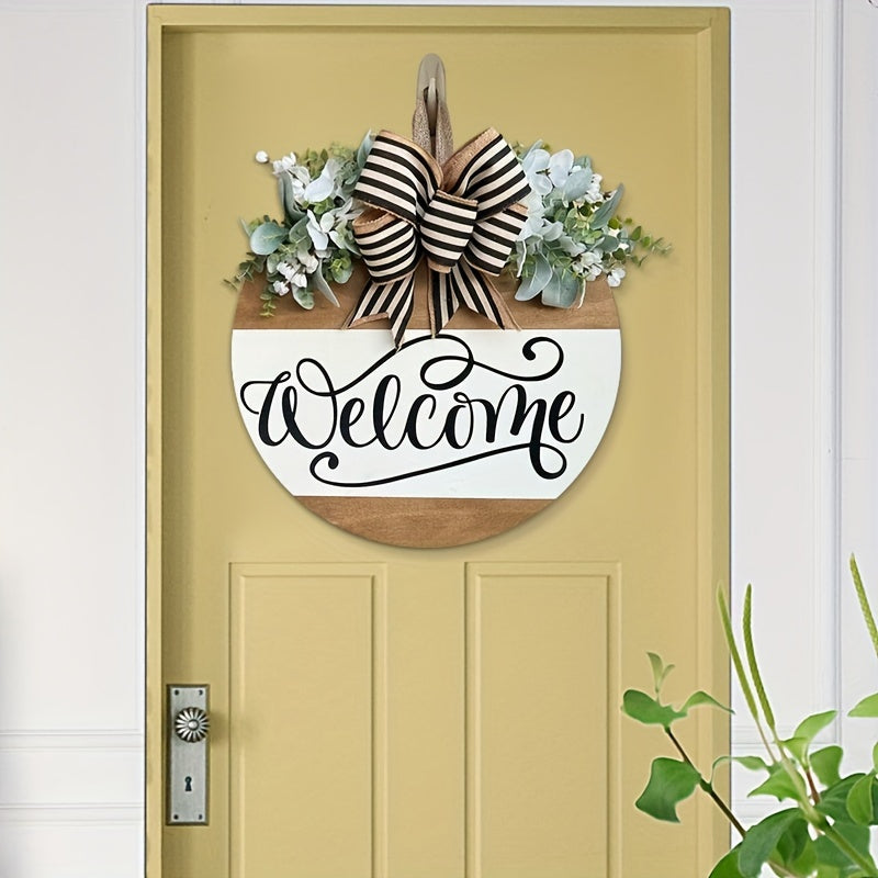 Welcome Door Wreath Front Door Sign Front Door Decoration Housewarming Gift