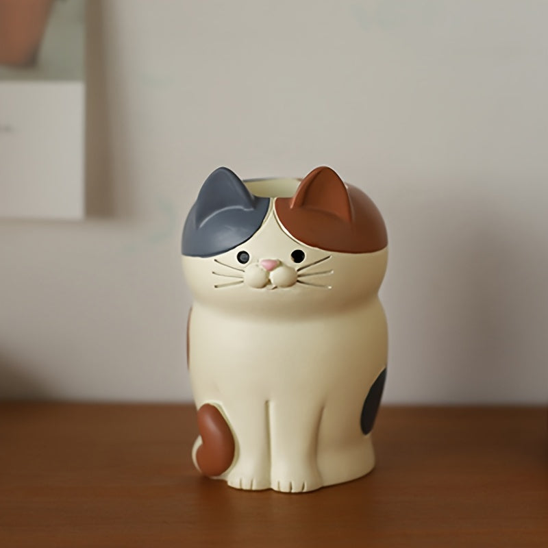 Cat Pen Holder Desk Organizer for School Office Home