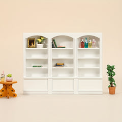 1:12 Dollhouse Bookshelf Mini Wooden Bookcase Furniture for Decoration