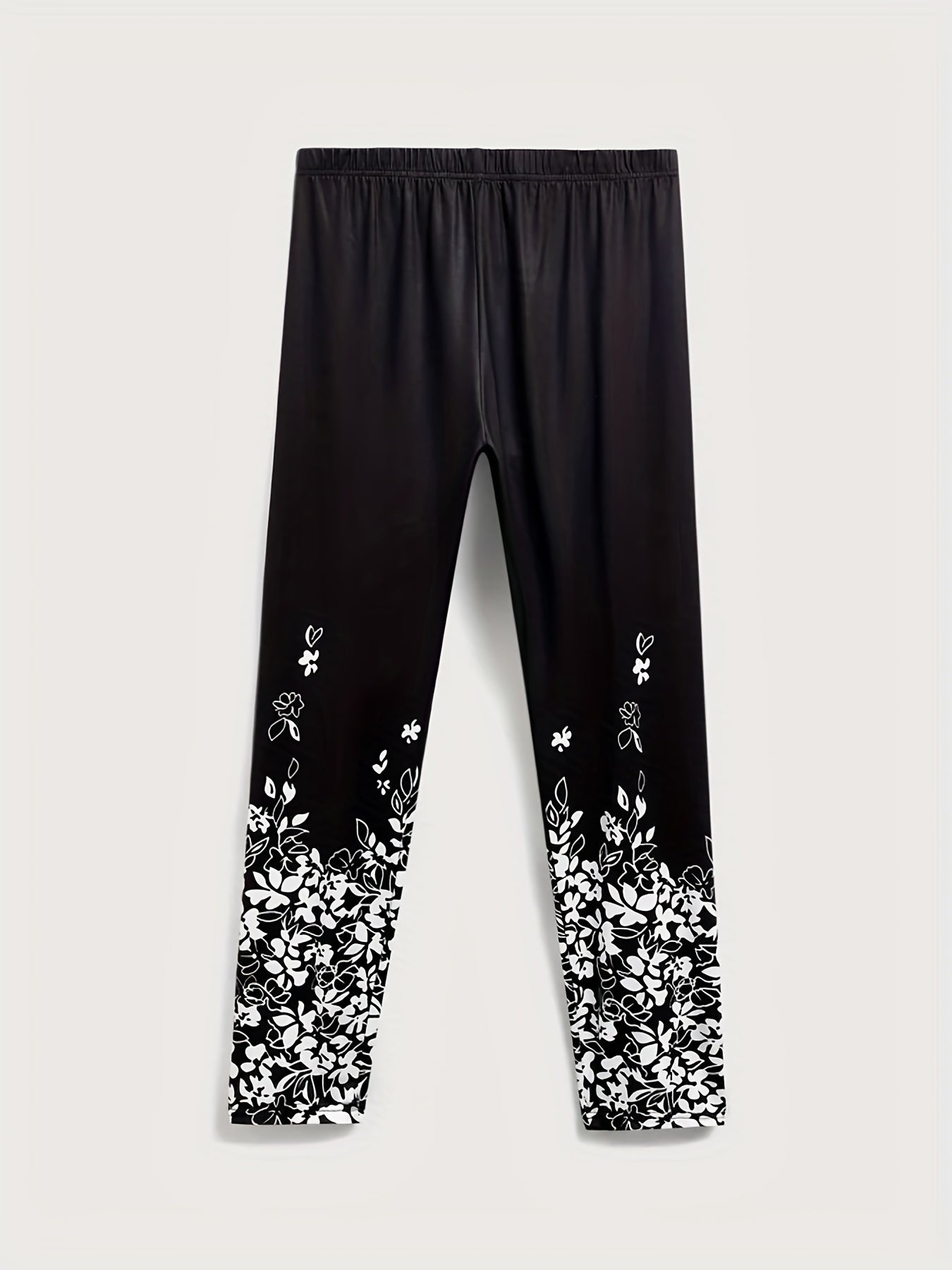 Floral Print Skinny Leggings Casual Women's Clothing