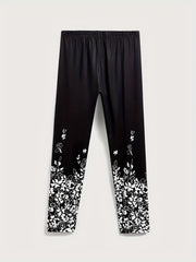 Floral Print Skinny Leggings Casual Women's Clothing