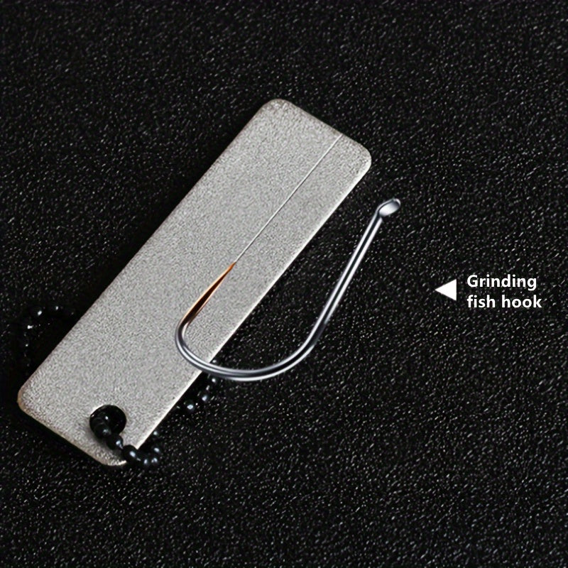 Portable Fishing Hook Sharpener Tool with Keychain