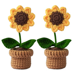 Crochet Kit For Beginners Sunflower Potted Plants Set