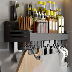 Kitchen Storage Rack Wall-mounted Aluminum Chopsticks Rack