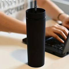 Large Capacity Acrylic Water Bottle with Straw for Travel