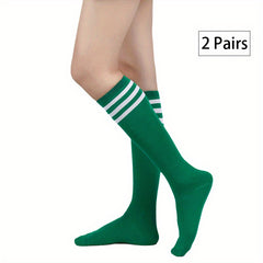 Striped Calf Socks Knee High Women's Stockings