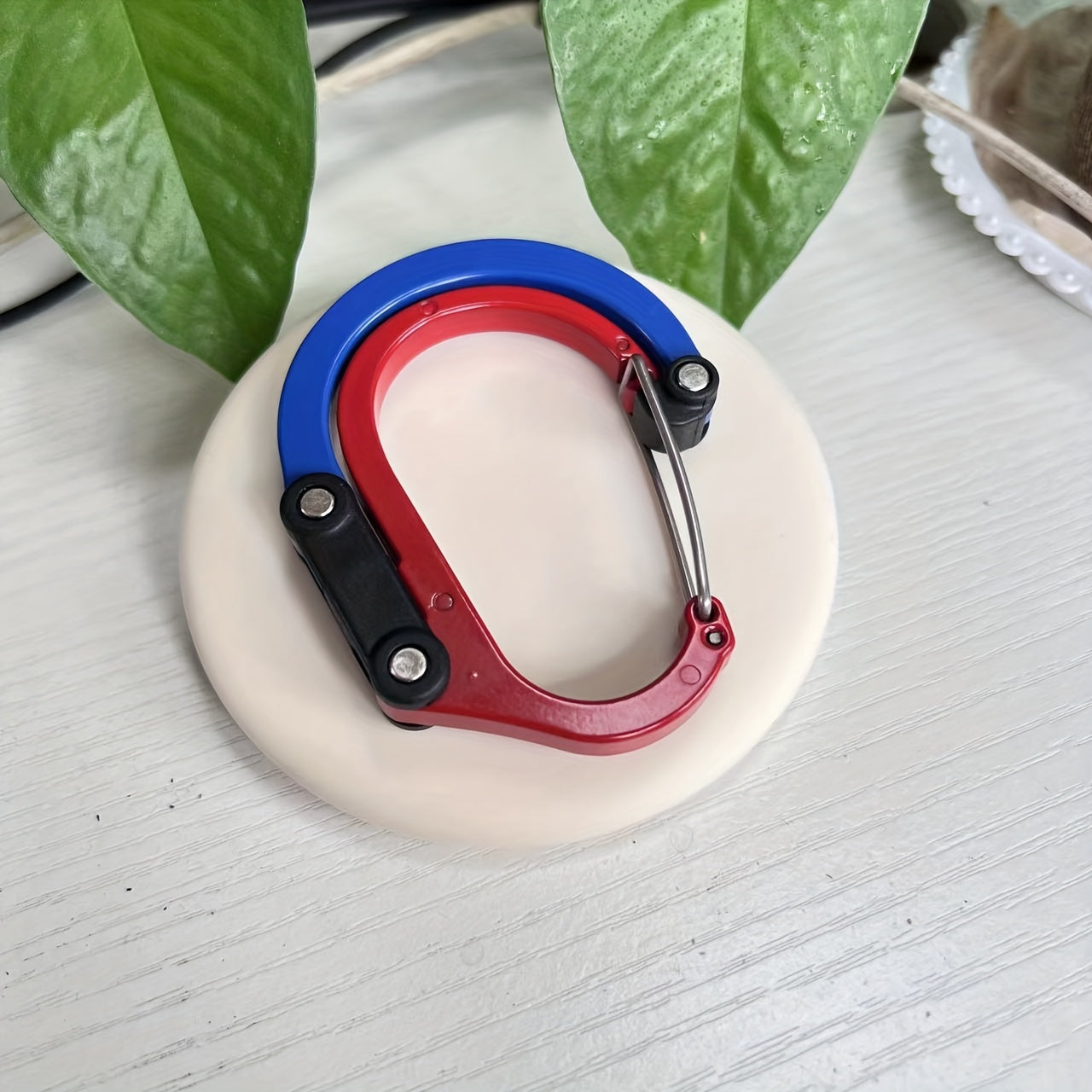 Portable D-Shaped Carabiner for Outdoor Activities